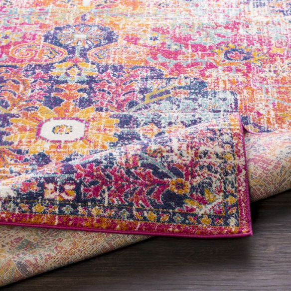 Timeless Traditional Woven Area Rug – Machine-Woven Polypropylene, Medium Pile, Durable and Easy to Clean
