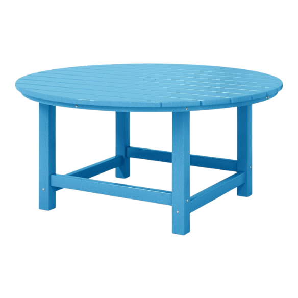 Outdoor Conversation Table – Stylish, Weather-Resistant Recycled Plastic Table with Slat-Style Top for Patios and Gardens
