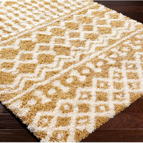 Soft Cozy Woven Shag Bohemian Tribal Area Rug