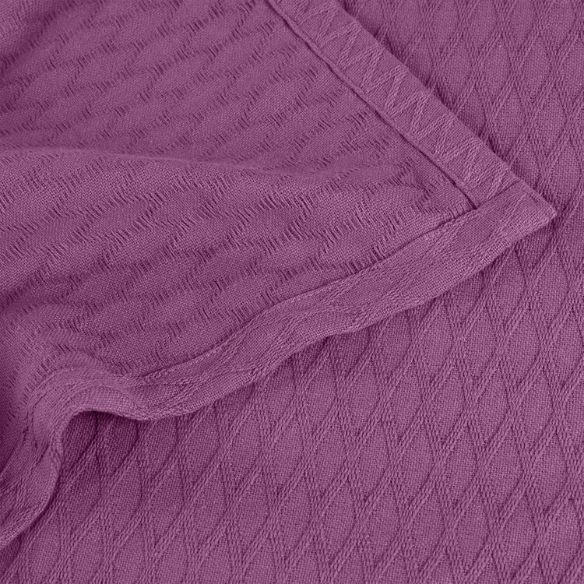 Purple Weave Cotton Blanket – Soft, Elegant & Breathable All-Season Comfort