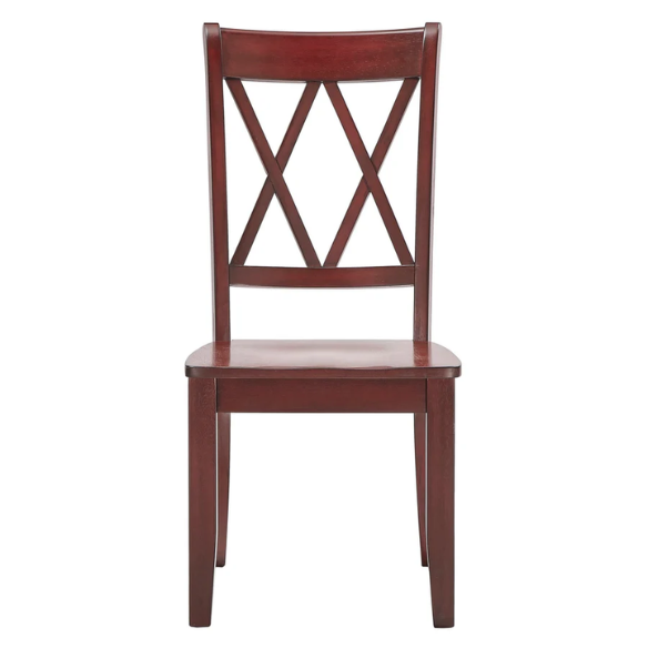 Farmhouse X-Back Solid Wood Dining Chairs (Set of 2) – Rustic Kitchen or Dining Room Seating