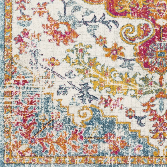 Timeless Traditional Woven Area Rug – Machine-Woven Polypropylene, Medium Pile, Durable and Easy to Clean