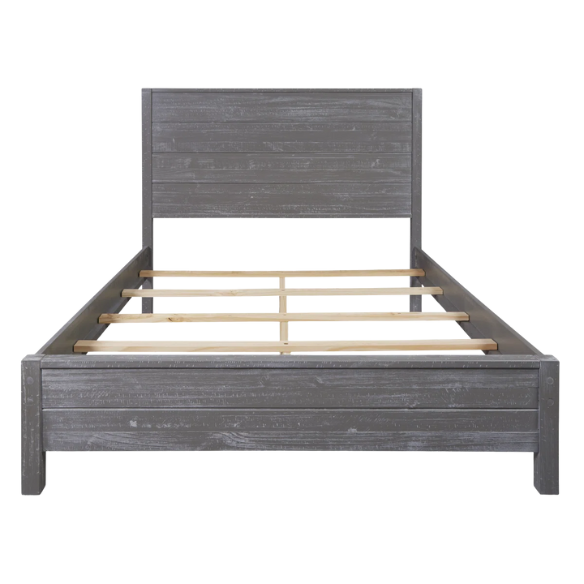 Durable Solid Pine Wood Queen Bed with Matching Dresser and Nightstand – Standard 3-Piece Bedroom Set