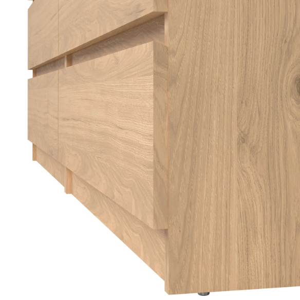 Versatile 60.5" 6-Drawer Double Dresser with Smooth Metal Glides and Clean-Lined Silhouette