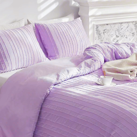 Luxurious Tufted Duvet Cover Set – Queen Size | Striped Textured Boho Bedding | Ultra-Soft Washed Microfiber | 3-Piece Set