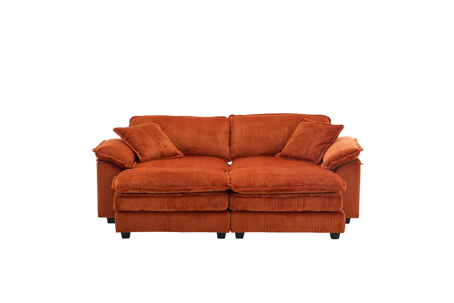 Modern 84.6" Sectional Sofa with Chaise – Stylish Upholstered Corduroy L-Shaped Couch for Living Room, Deep Seat Comfort