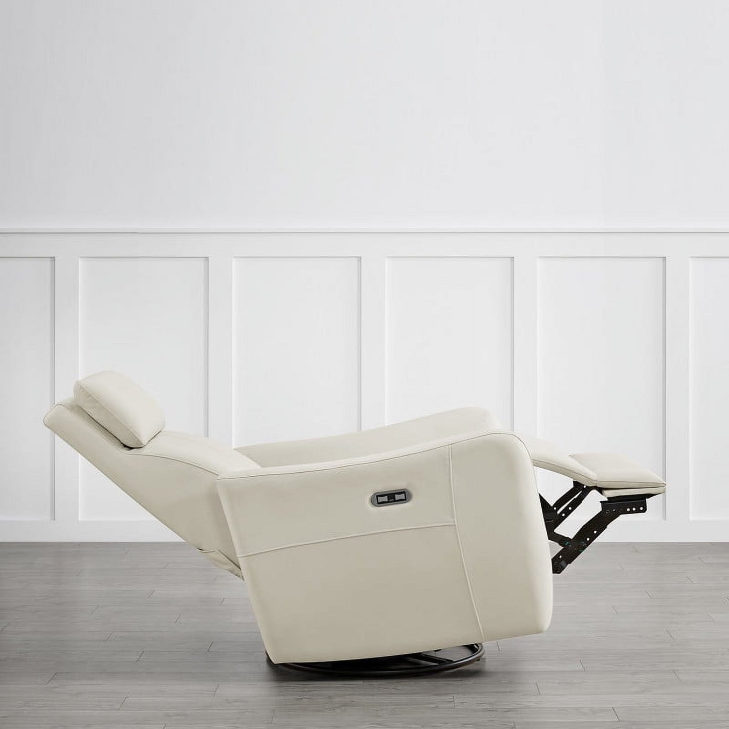 Power Rocker Recliner Chair with USB Port – Electric 270° Swivel Glider Recliner Sofa with Upholstered Comfort