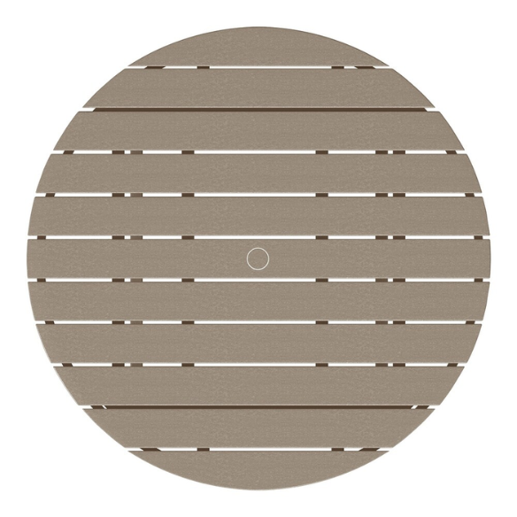 Outdoor Conversation Table – Stylish, Weather-Resistant Recycled Plastic Table with Slat-Style Top for Patios and Gardens