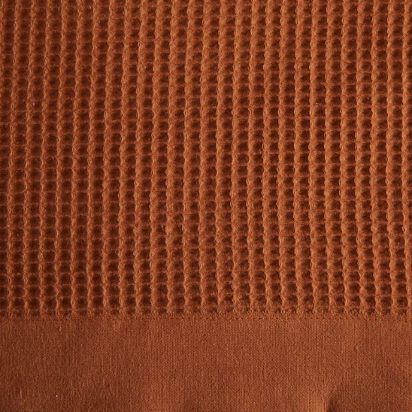 Cotton Waffle Weave Bed Blanket – Terracotta | All-Season Breathable Layer