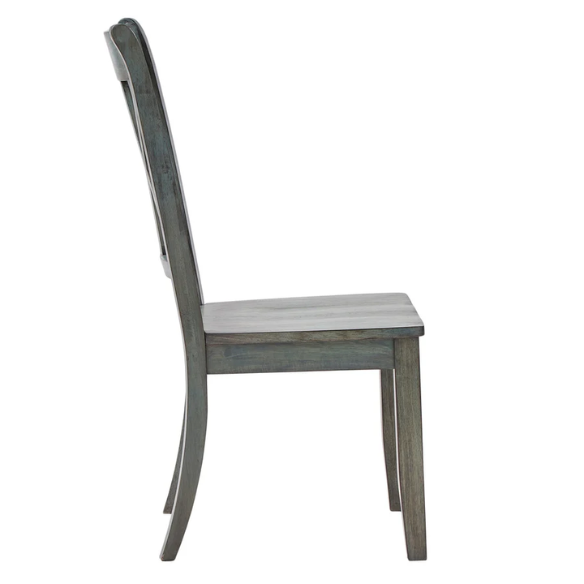 Farmhouse X-Back Solid Wood Dining Chairs (Set of 2) – Rustic Kitchen or Dining Room Seating