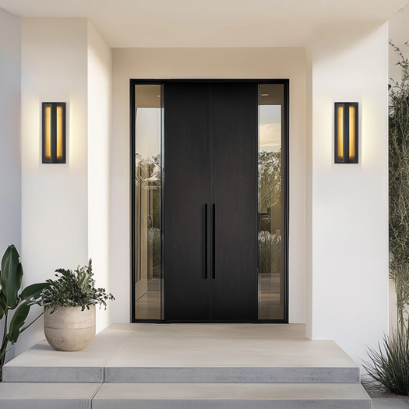 Modern 1-Light Waterproof Outdoor Wall Sconce – Farmhouse Lantern Design for Porch, Patio, and Garden