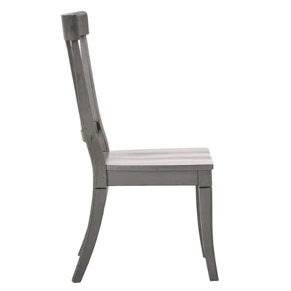 Solid Wood Slat Back Dining Chairs (Set of 2) – Farmhouse Style Seating