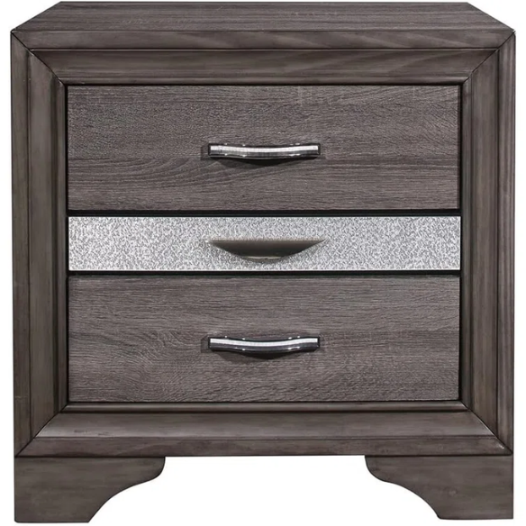 Visually Stunning Panel Configurable Bedroom Set – Clean Modern Design with Timeless Gray Finish, Melamine Detailing, Panel Headboard, and Spacious Footboard Drawers – Perfect for Creating a Serene and Stylish Bedroom Retreat
