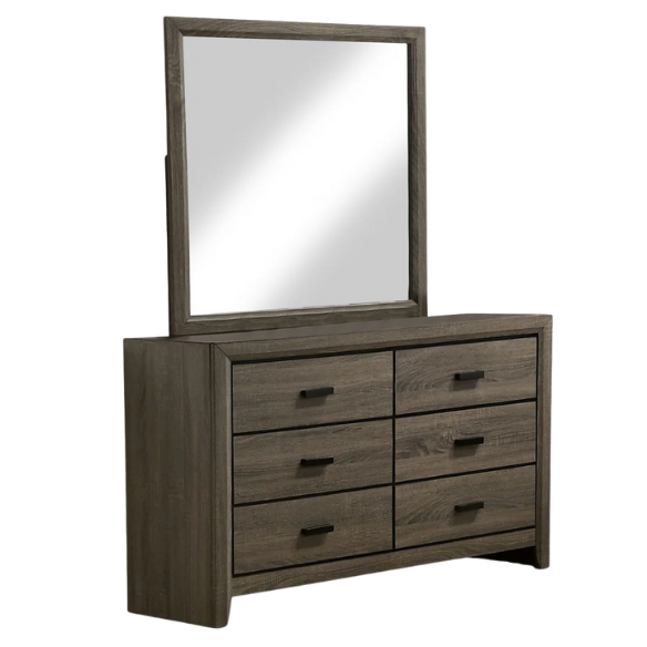 Rustic Grey Farmhouse 5-Piece Twin Bedroom Set – Charming & Durable Design