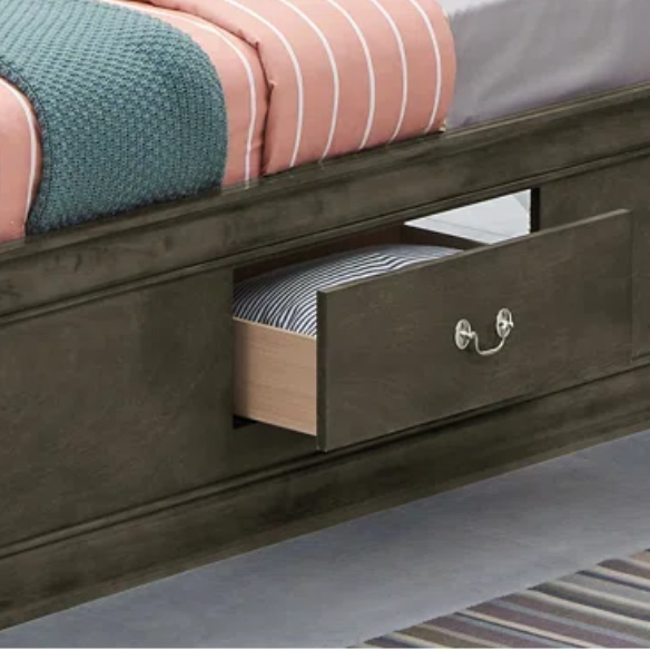 Wooden Bookcase Storage Twin Bed – Space-Saving Design with Stylish Shelving