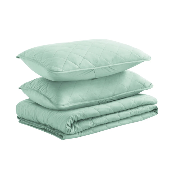 Microfiber Reversible Diamond Quilt Set – Soft, Stylish, and Hypoallergenic Bedding for Ultimate Comfort
