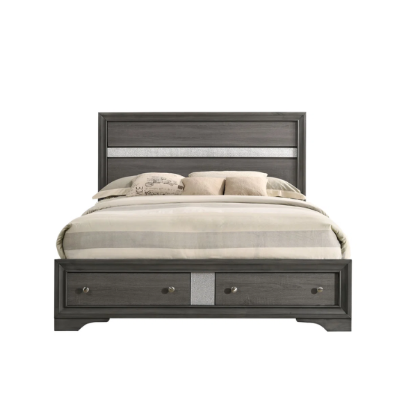 Minimalist Elegance Platform 5-Piece Queen Bedroom Set – Stylish, Cozy, and Tastefully Adorned