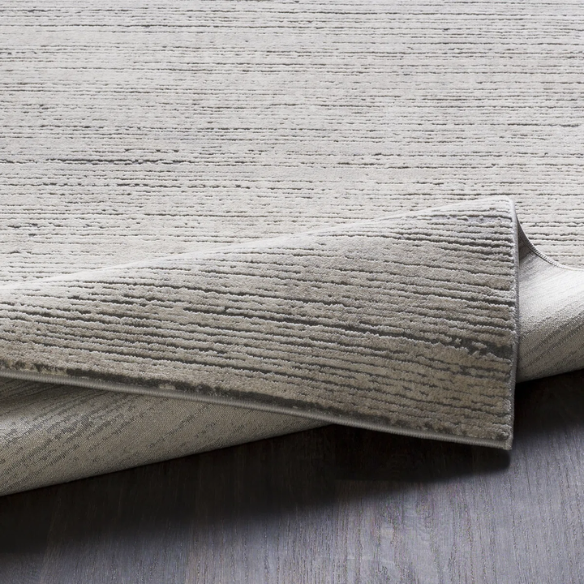 Modern Abstract Gray Area Rug – Stain-Resistant, High-Low Pile, Distressed Ivory Hues for a Relaxed, Stylish Touch