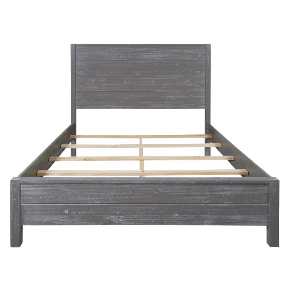 Rustic Farmhouse Aesthetic 4-Piece Queen Bedroom Set in Solid Wood – Charming and Durable
