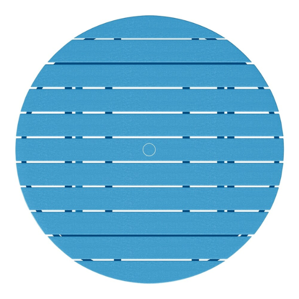 Outdoor Conversation Table – Stylish, Weather-Resistant Recycled Plastic Table with Slat-Style Top for Patios and Gardens