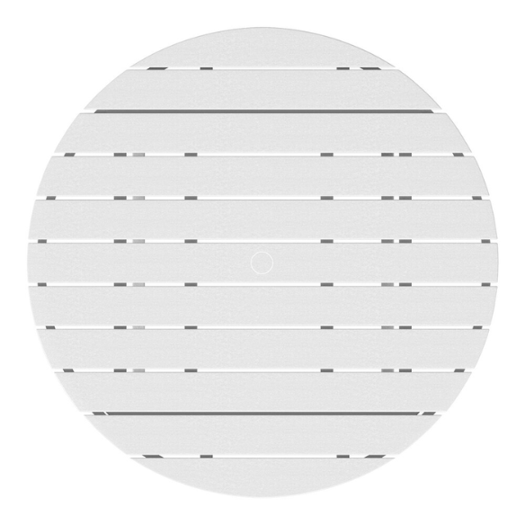 Outdoor Conversation Table – Stylish, Weather-Resistant Recycled Plastic Table with Slat-Style Top for Patios and Gardens