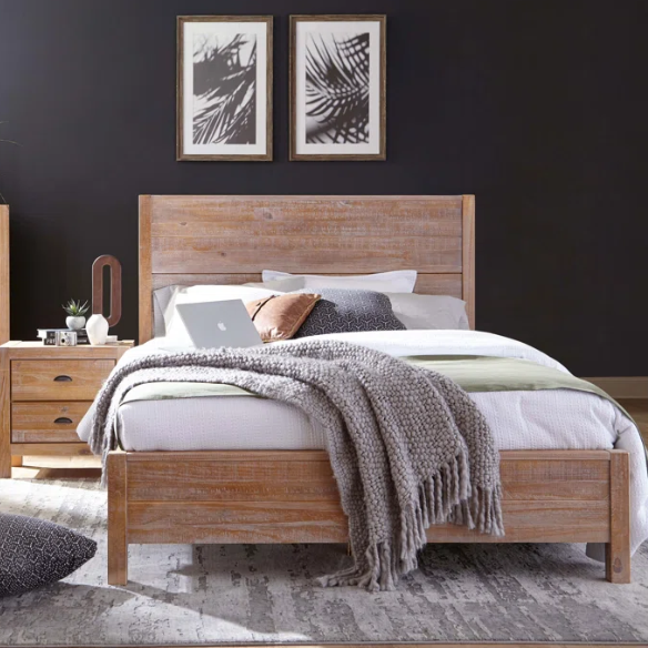 Stylish Wooden Twin 2-Piece Bedroom Set: Elegant Design for Cozy and Functional Spaces