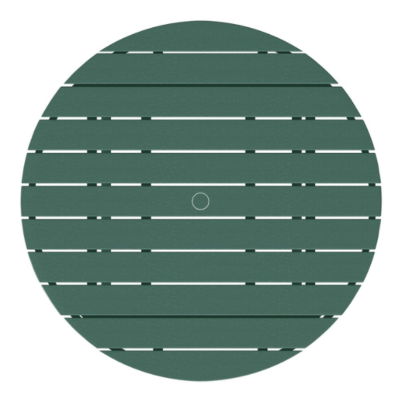 Outdoor Conversation Table – Stylish, Weather-Resistant Recycled Plastic Table with Slat-Style Top for Patios and Gardens