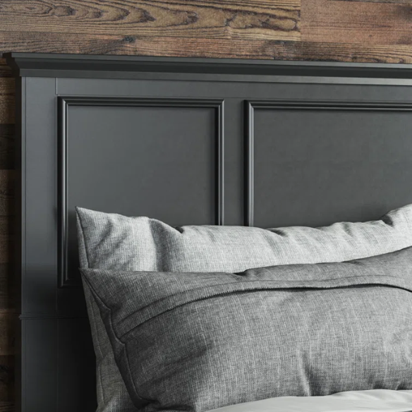 Queen Size Solid Wood Bed with Polished Finish and Classic Design