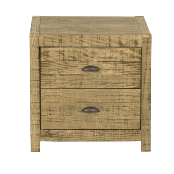 Heavy-Duty Solid Wood Twin Bedroom Set: 3-Piece Collection Featuring Sturdy Bed Frame and Two Bedside Tables