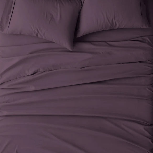 Purple Deep Pocket Microfiber Sheet Set – 4-Piece Soft, Wrinkle-Free Bedding with Pillowcases