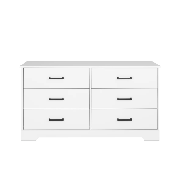 Rustic Modern 6-Drawer 53.25" W Double Dresser with Timeless Farmhouse Charm