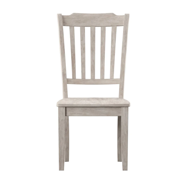 Slat-Back Solid Wood Dining Chairs – Set of 2 Farmhouse Kitchen or Dining Room Chairs
