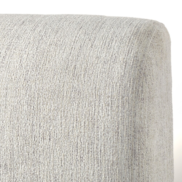 Solid Colored Linen Upholstered Queen Size Standard Bed