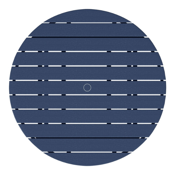 Outdoor Conversation Table – Stylish, Weather-Resistant Recycled Plastic Table with Slat-Style Top for Patios and Gardens