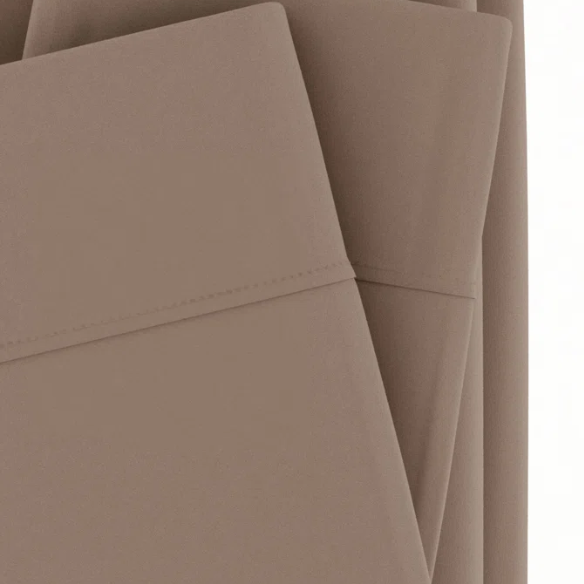 Taupe Deep Pocket Microfiber Sheet Set – 4-Piece Soft, Wrinkle-Free Bedding with Pillowcases