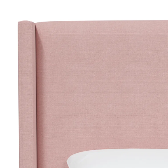 Cozy and Sleek Modern Queen Size Upholstered Wingback Bed