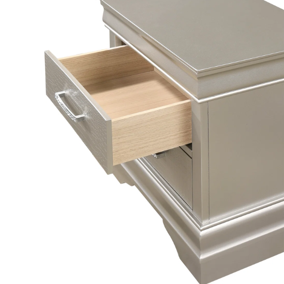 Luxurious 4-Piece Full Double Bedroom Set – Glamorous Faux Leather Design with Elegant Detailing