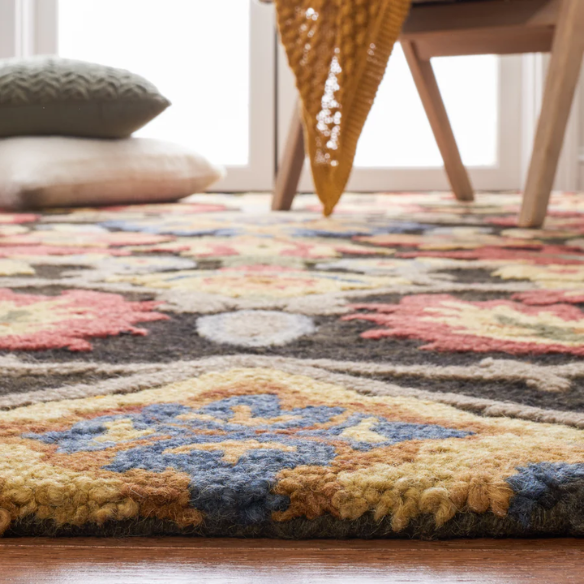 Tufted Wool Area Rug – Luxurious Floral Design