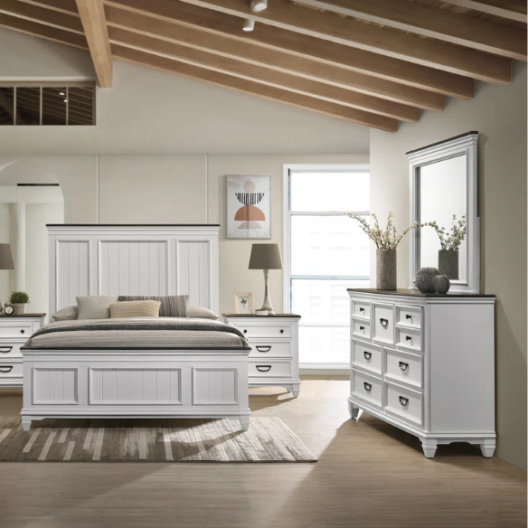 Solid Wood 6-Piece Storage Bedroom Collection – Rustic Charm with Headboard Storage, USB Charging Station, and Durable New Zealand Pine Construction