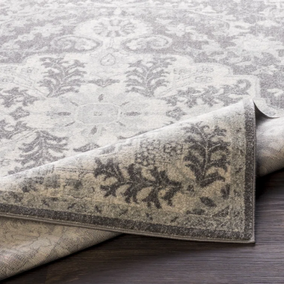 Timeless Traditional Woven Area Rug – Machine-Woven Polypropylene, Medium Pile, Durable and Easy to Clean