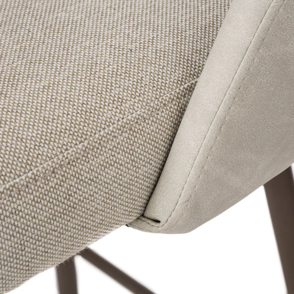 Set of 2 41" Modern Tapered Leg High Bar Stools with Leatherette Backrest and Fabric Seat – Stylish & Contemporary Design for Home or Commercial Spaces