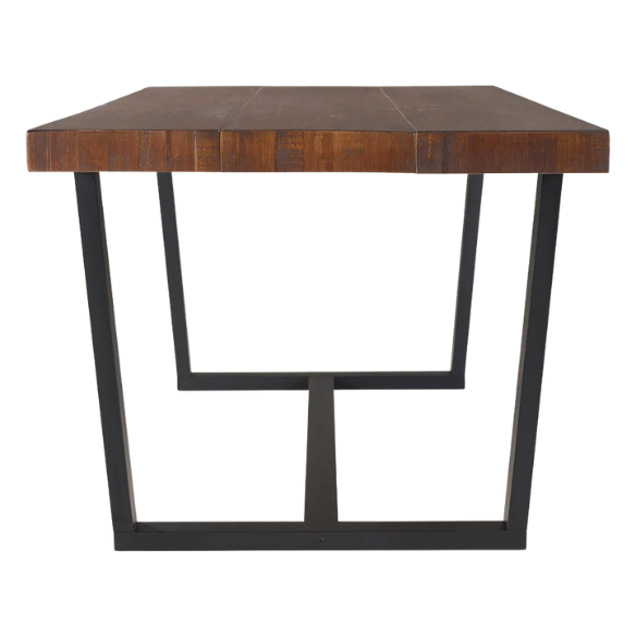 72-Inch Solid Wood Distressed Dining Table – Rustic Industrial Charm for Any Dining Room