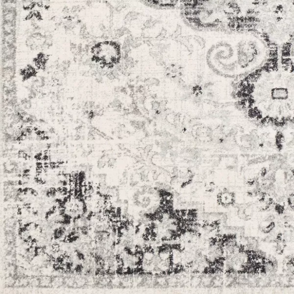 Timeless Traditional Woven Area Rug – Machine-Woven Polypropylene, Medium Pile, Durable and Easy to Clean