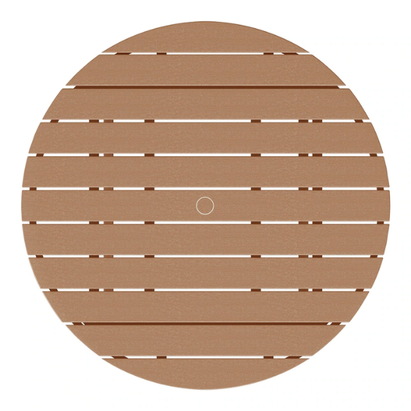 Outdoor Conversation Table – Stylish, Weather-Resistant Recycled Plastic Table with Slat-Style Top for Patios and Gardens