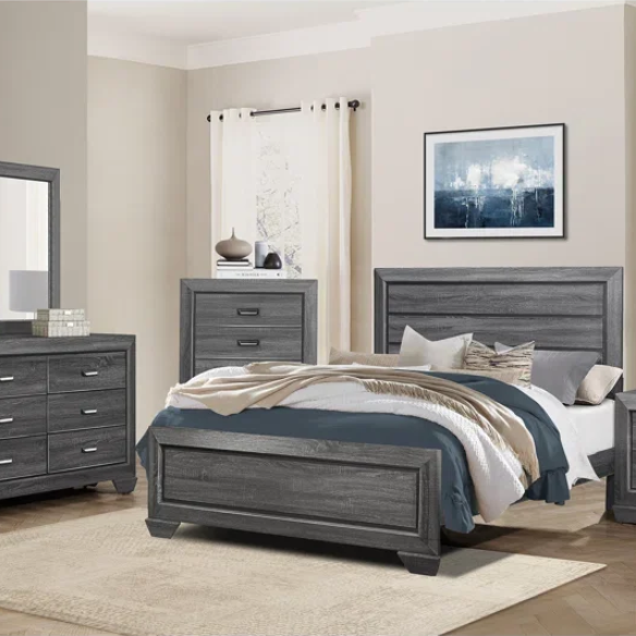 Luxurious Rustic Twin 4-Piece Solid Wood Bedroom Set: Timeless Style Meets Comfort