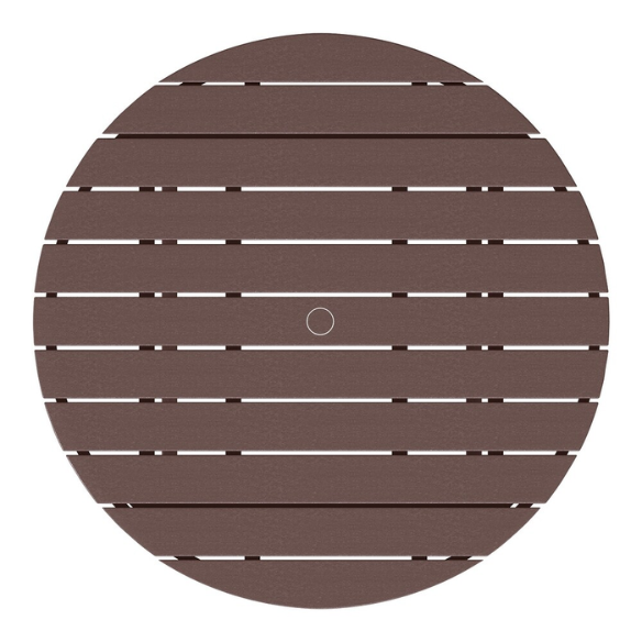 Outdoor Conversation Table – Stylish, Weather-Resistant Recycled Plastic Table with Slat-Style Top for Patios and Gardens