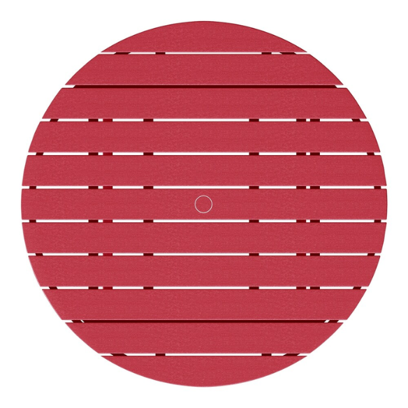 Outdoor Conversation Table – Stylish, Weather-Resistant Recycled Plastic Table with Slat-Style Top for Patios and Gardens