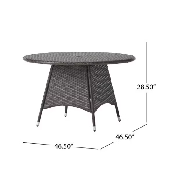 5-Piece Outdoor Wicker Dining Set | Includes Water-Resistant Cushions for Comfort and Durability