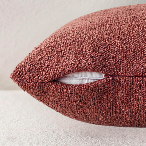 Textured Boucle Throw Pillow Covers | Stylish Solid Accent Pillow Cases for Couch, Chair, and Sofa | Elegant Home Decor for Bedroom and Living Room