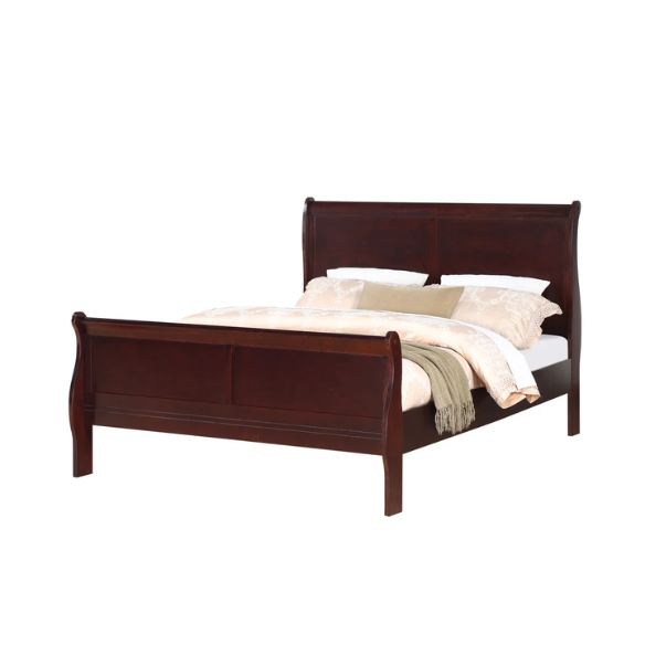 Sleigh Twin Bedroom Set: Elegant Wooden Furniture with a Sleek Finish for Timeless Style